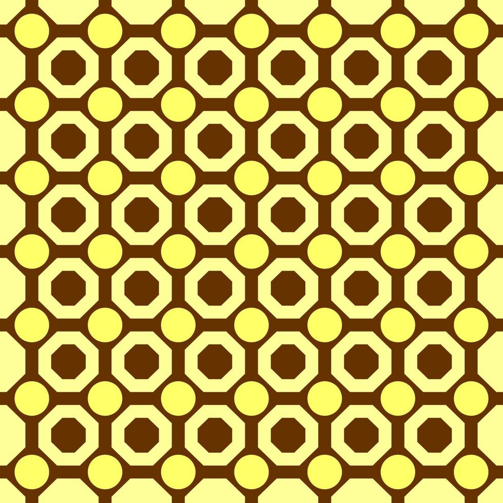 Seamless pattern with a combination of several brown objects vector