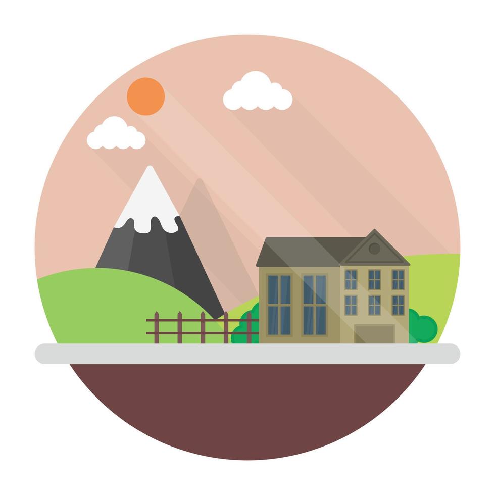 Trendy Village Concepts vector
