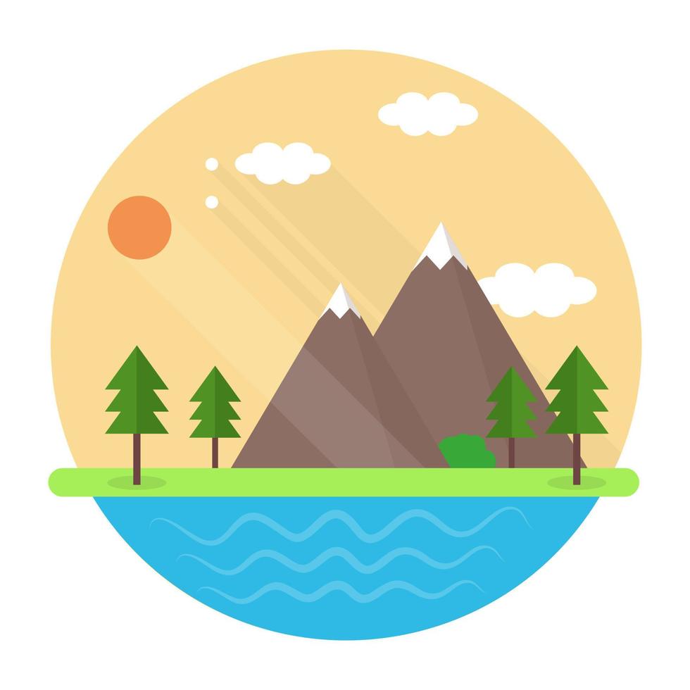 Trendy Landscape Concepts vector