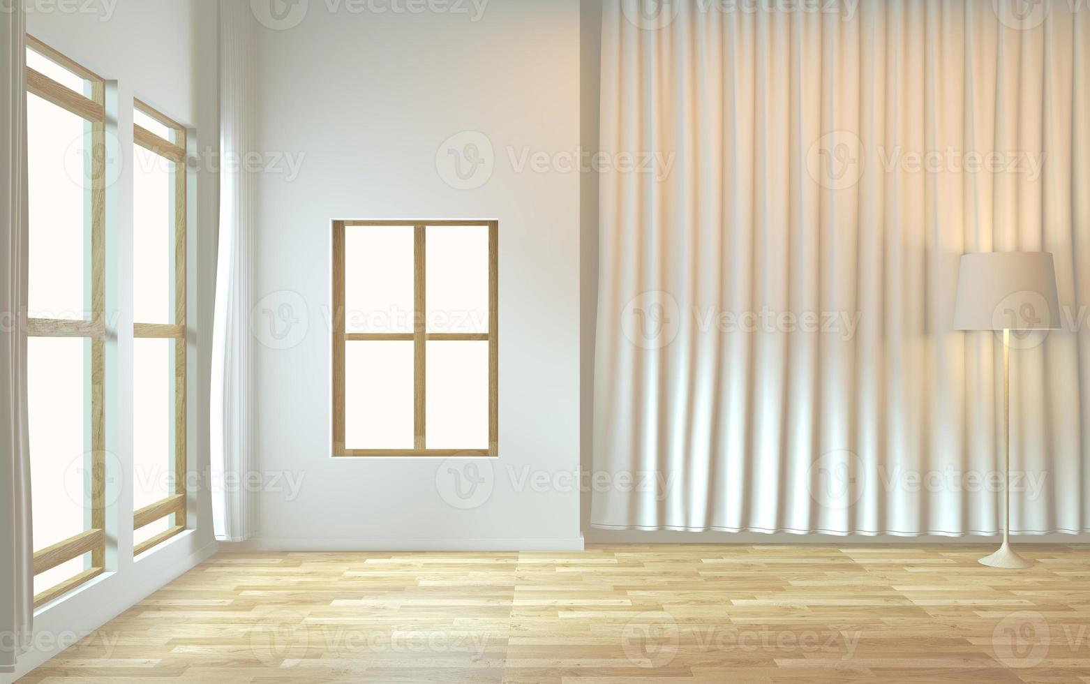 Empty room zen minimal design.3D rendering photo