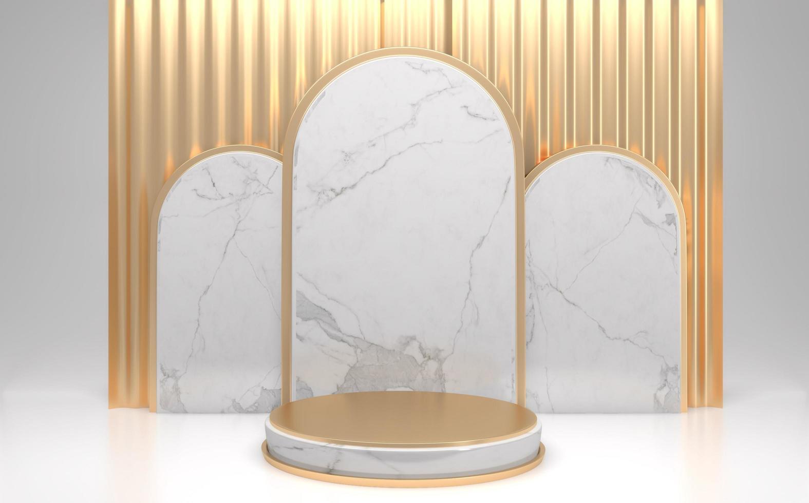 Chinese podium minimal geometric, podium Chinese traditional.3D rendering photo