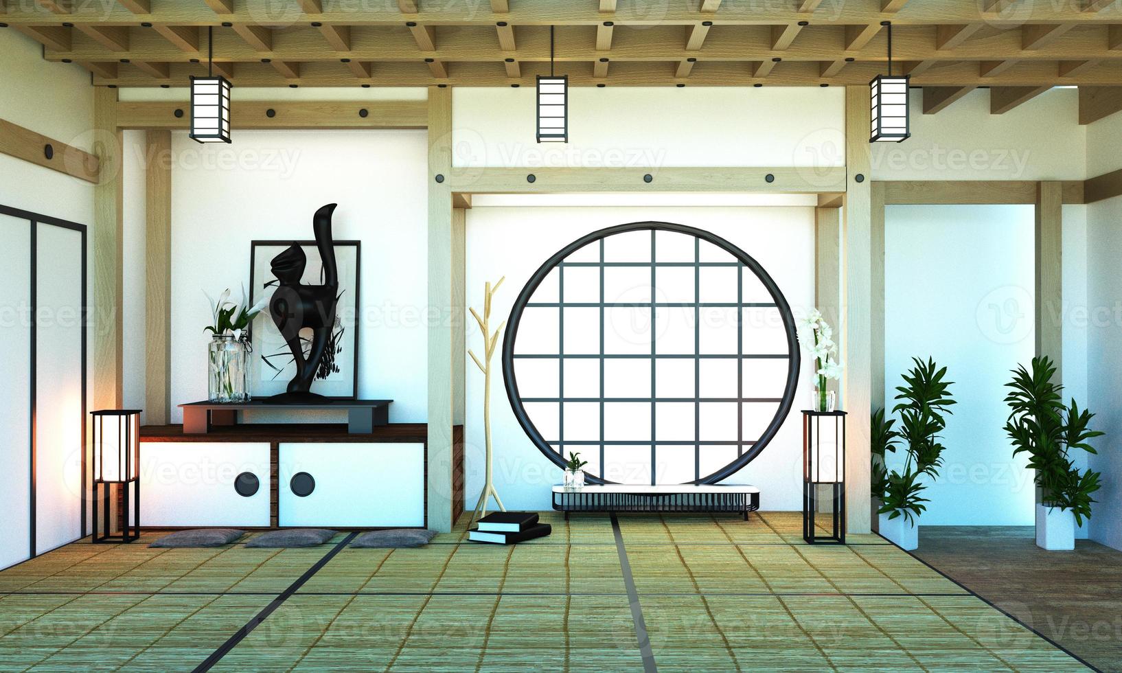 Room Design Japanese-style. 3D rendering photo