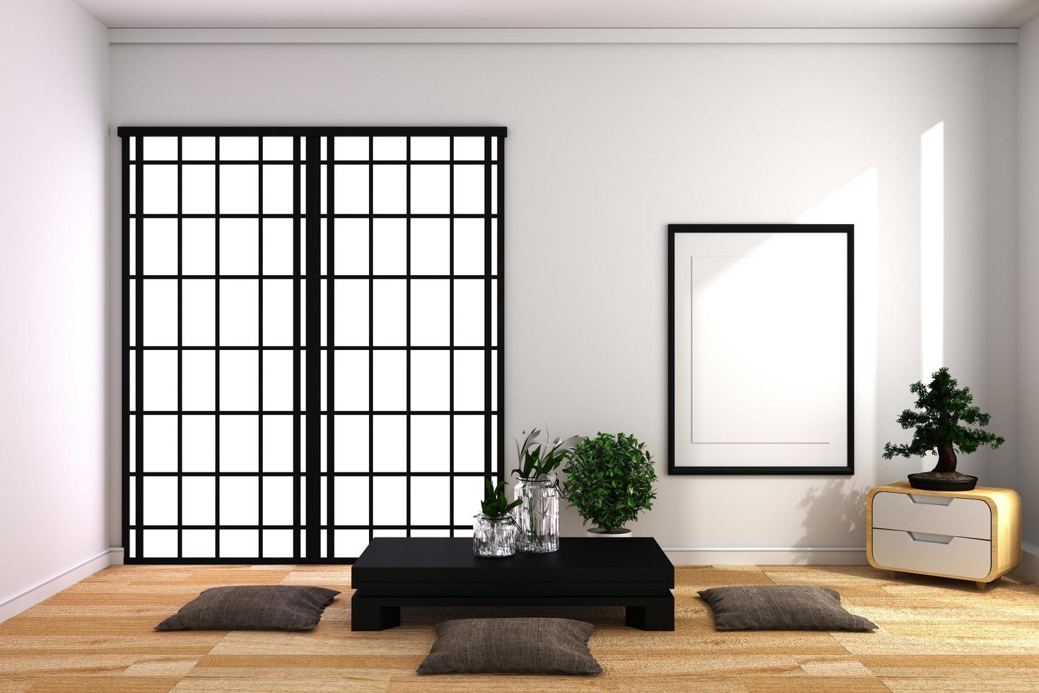 Room Design Japanese-style. 3D rendering photo