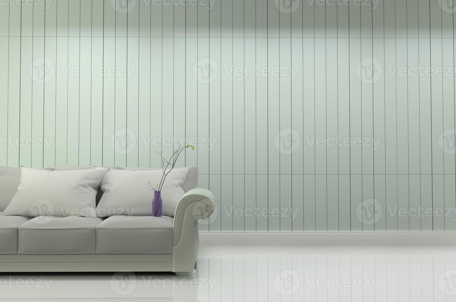 interior moderno de la sala de estar en estilo elegante. Representación 3d foto