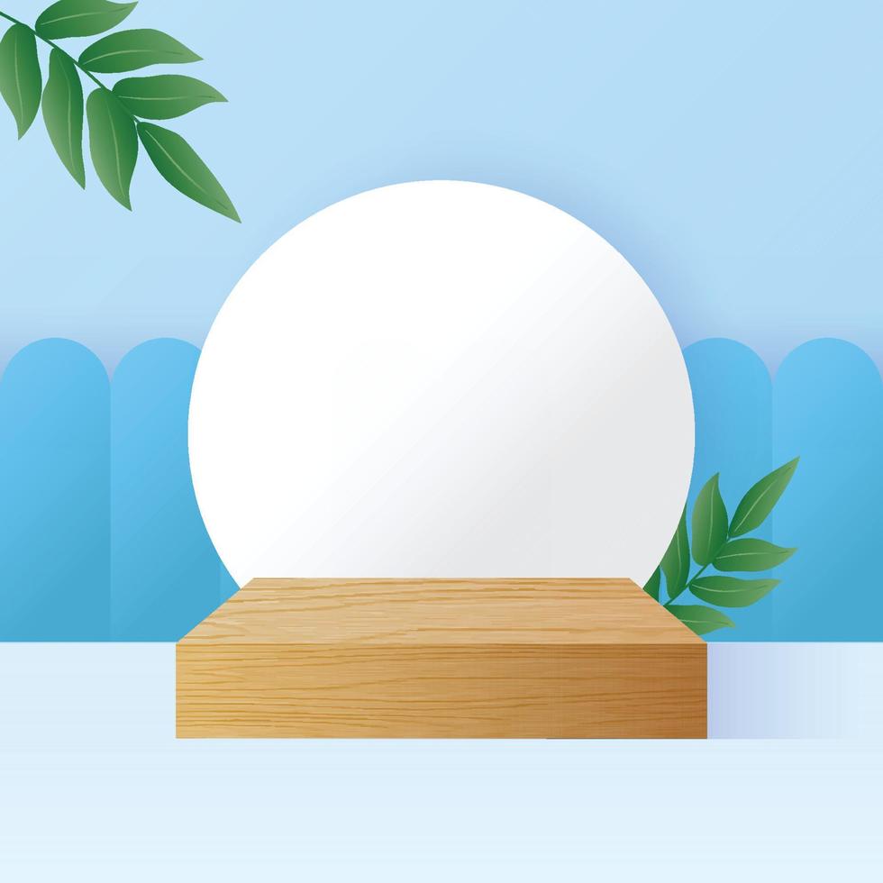 Blue Podium Template vector