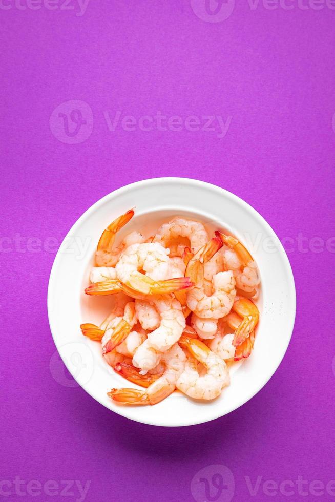 shrimps boiled prawns seafood meal diet pescetarian photo