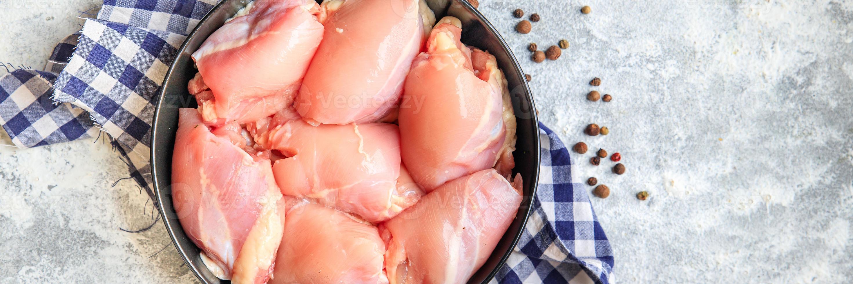 chicken meat boneless raw food background photo