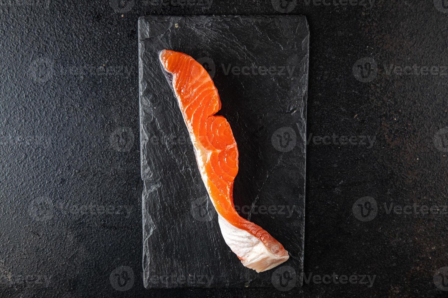 salmon slice red fish seafood meal snack pescetarian photo