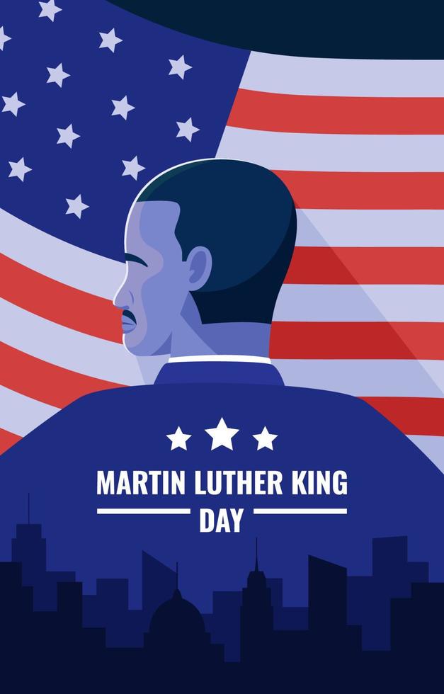 cartel del día de martin luther king vector