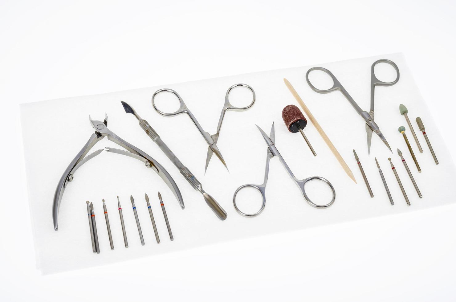 Set of professional manicure tools. Concept of beauty. photo