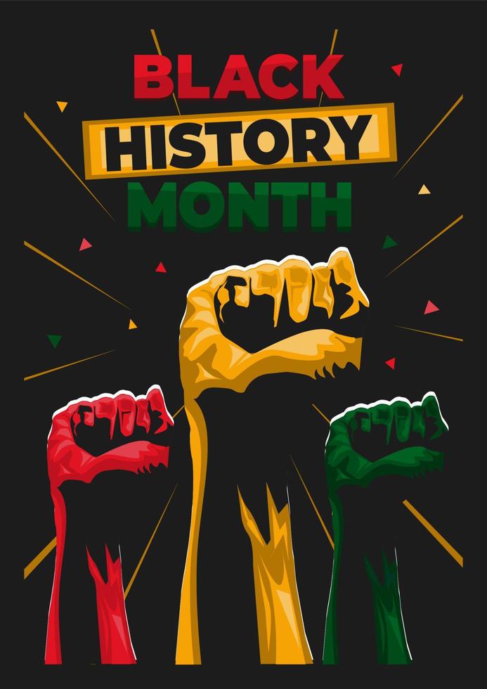 Black History Month Poster Template vector