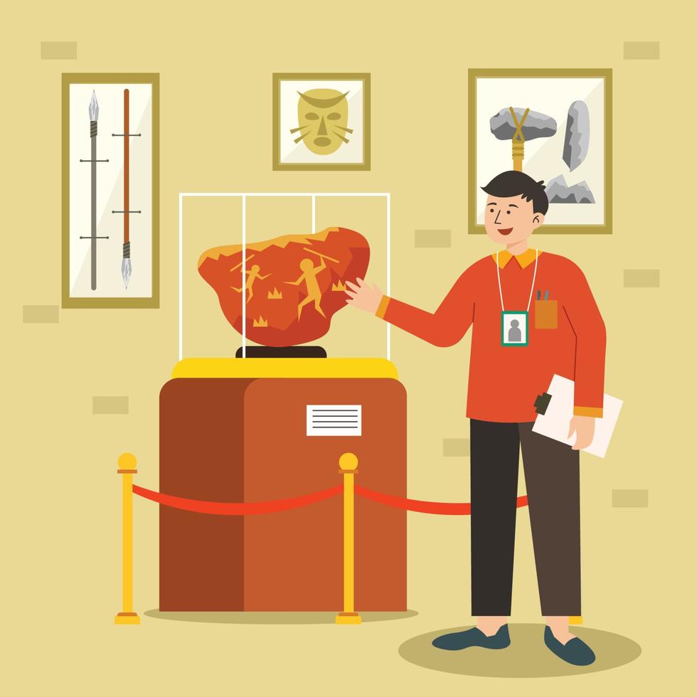 Museum Worker Concept vector