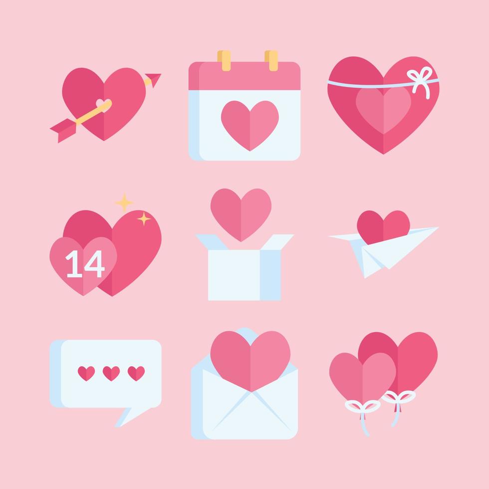 Valentine Day Icon Set vector