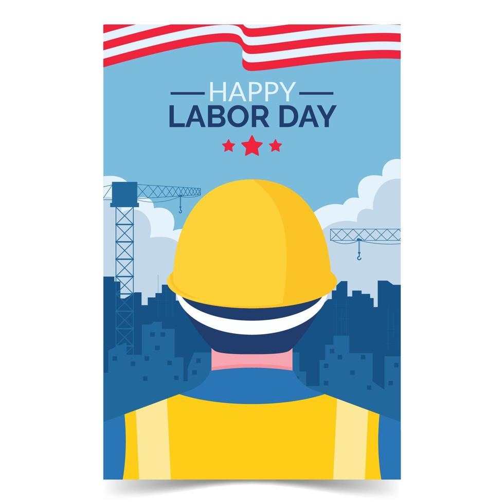 Happy Labor Day Poster vector