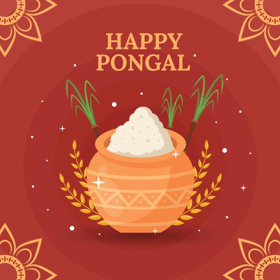 fondo del festival de celebración india pongal vector