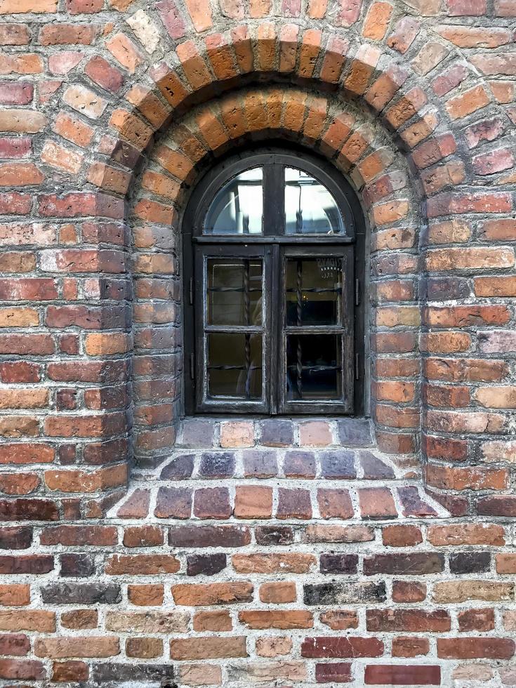 Fragment of an old brick wall. Background, brick texture photo