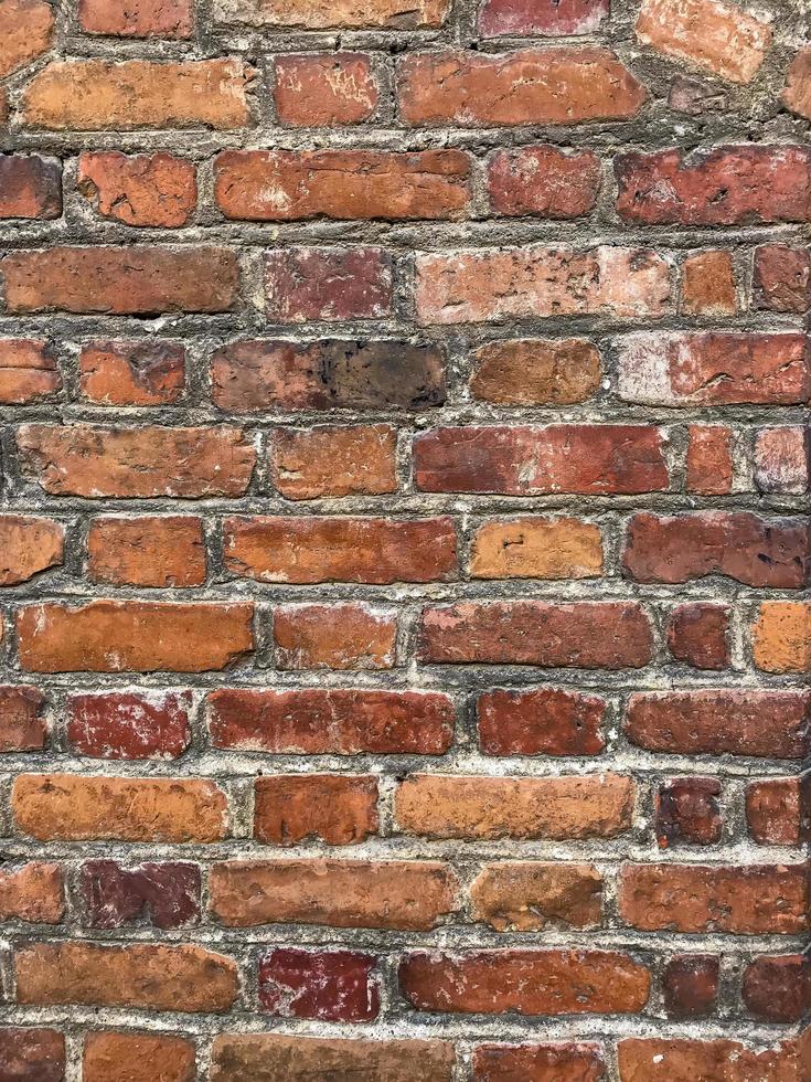 Fragment of an old brick wall. Background, brick texture photo