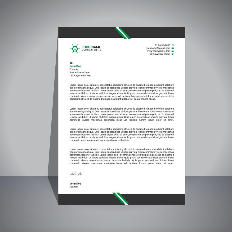 Letterhead design template vector