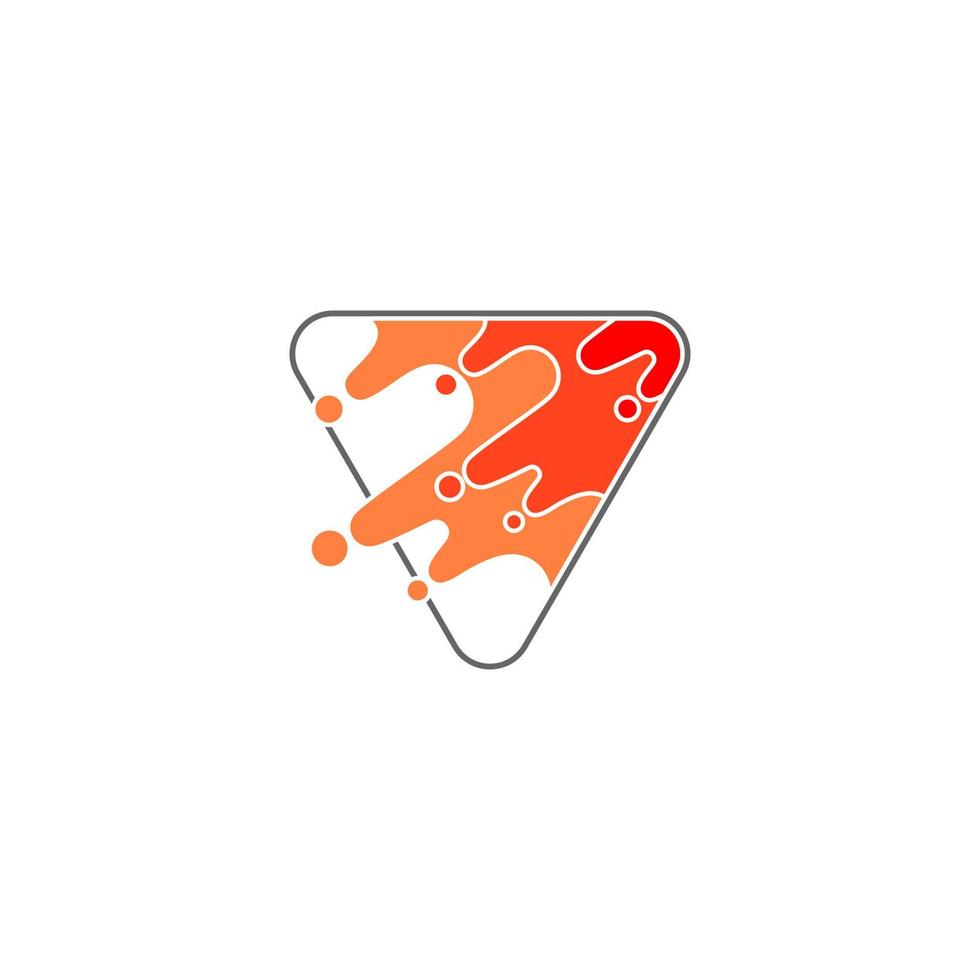 vector de logotipo geométrico de movimiento de flecha de triángulo rojo