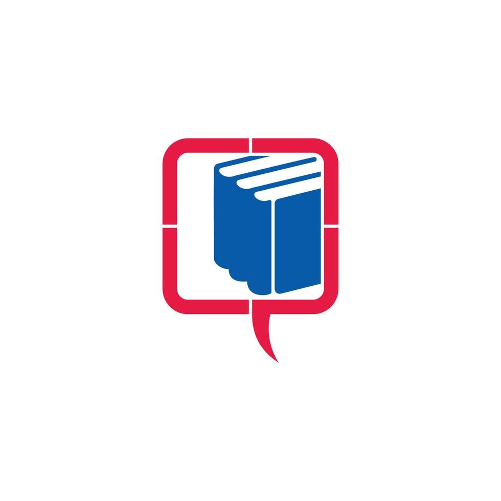 circle education process bubble talk book symbol logo vector
