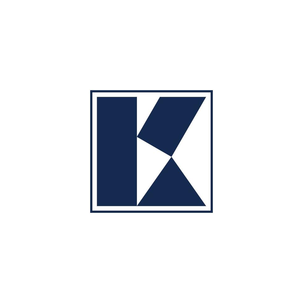 vector of letter k simple square flat geometric abstract logo