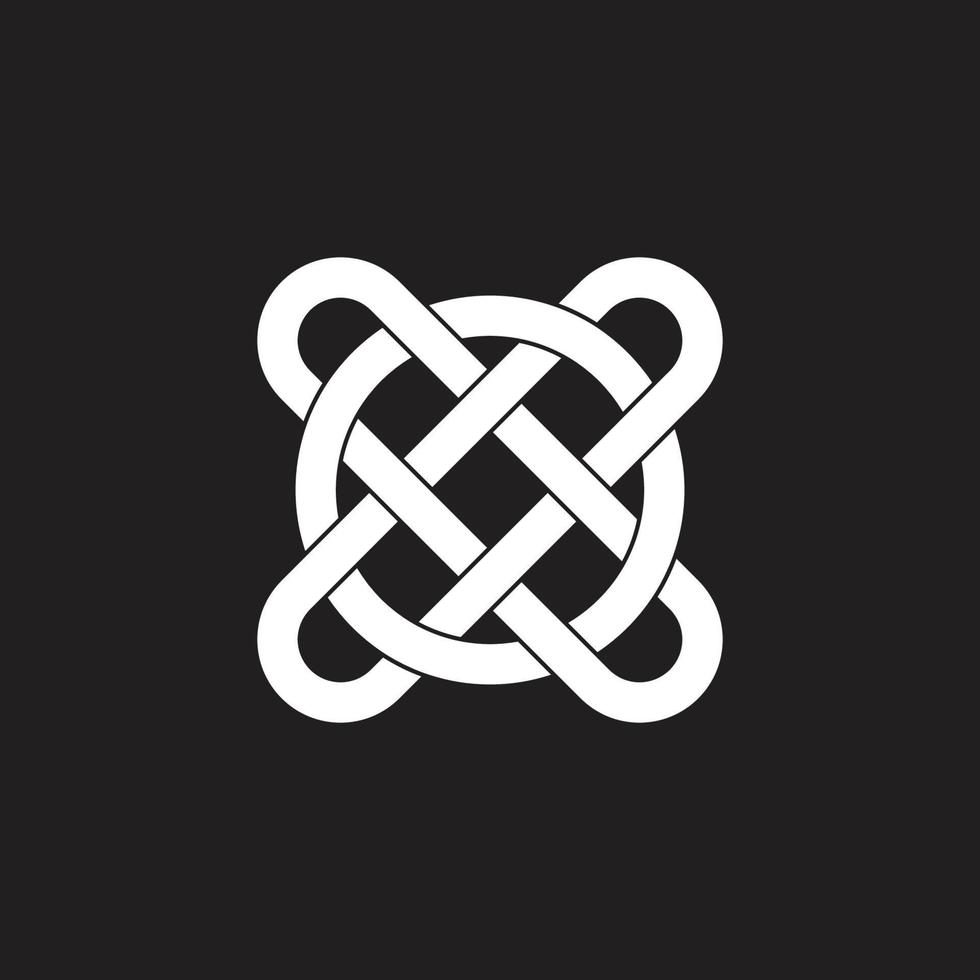 letter x o lines art overlapping flat logo vector