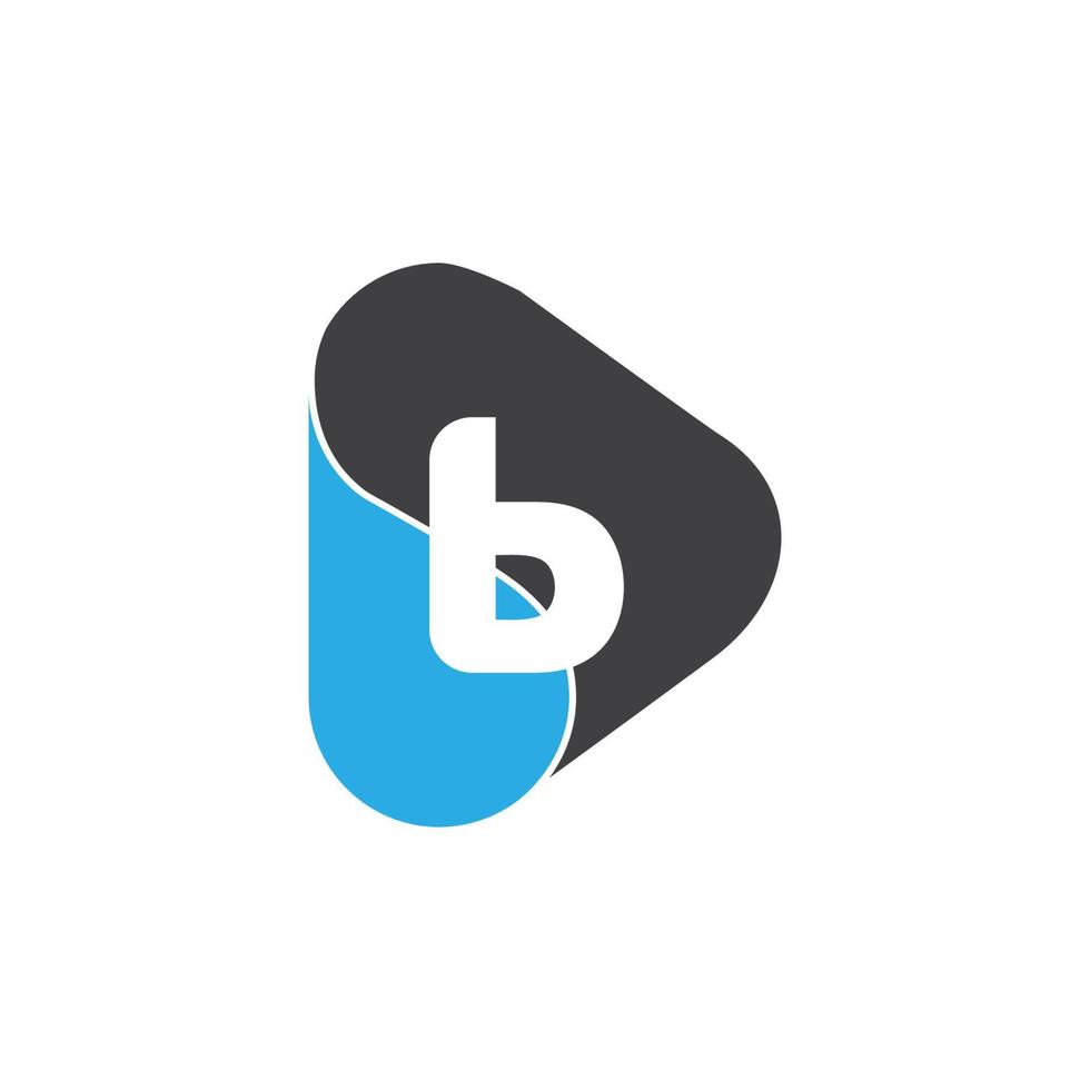 letter b triangle drop water design logo vector