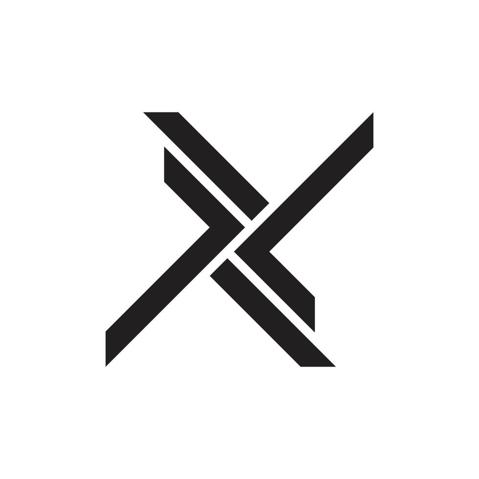 letter xl simple geometric logo vector