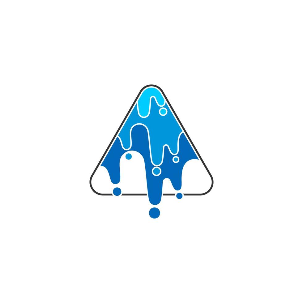 triangle water splash 3d geometric motion design logo vector
