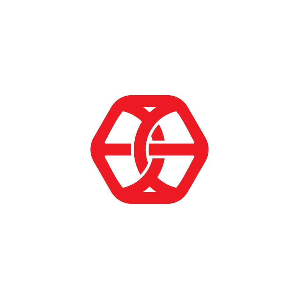 linked overlapping 3d flat linear design symbol logo vector