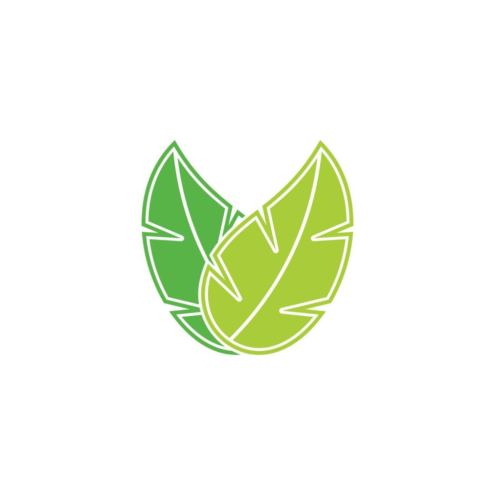 linked colorful geometric leaf symbol logo vector