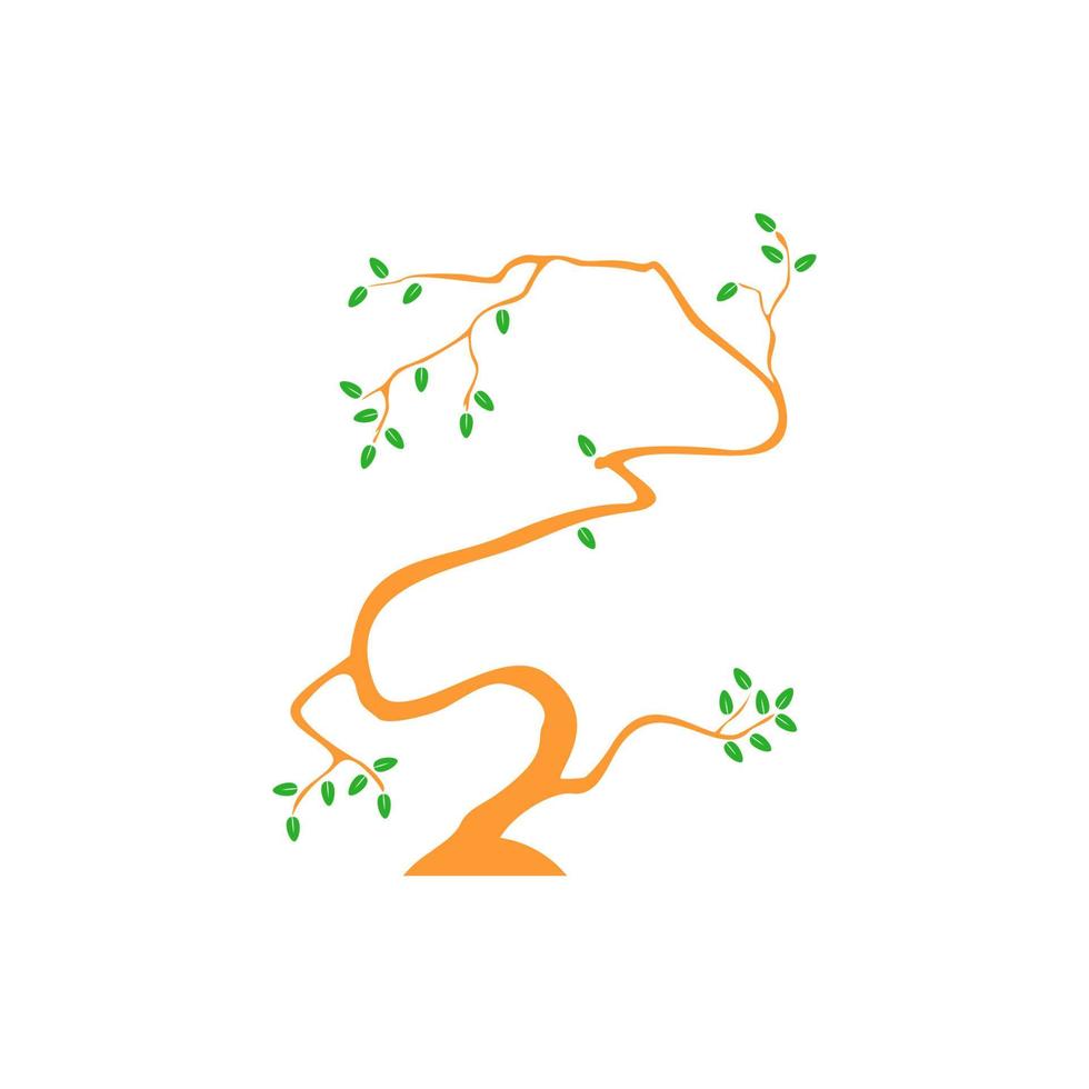 vector de símbolo de diseño dibujado a mano de árbol simple