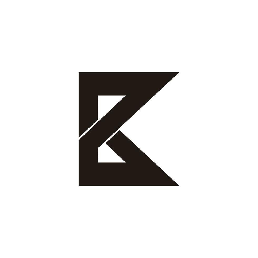 abstract letter pk geometric line logo vector