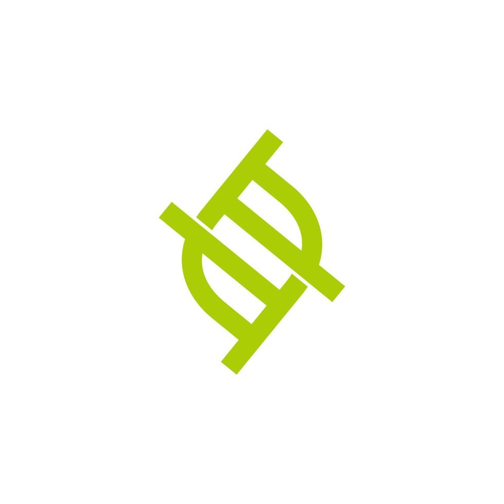simple geometric leaf symbol, overlapping line design logo vector