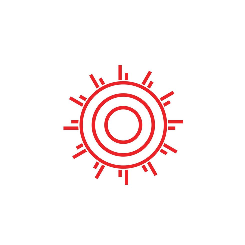 vector de logotipo de símbolo de remolino simple de rayos de sol