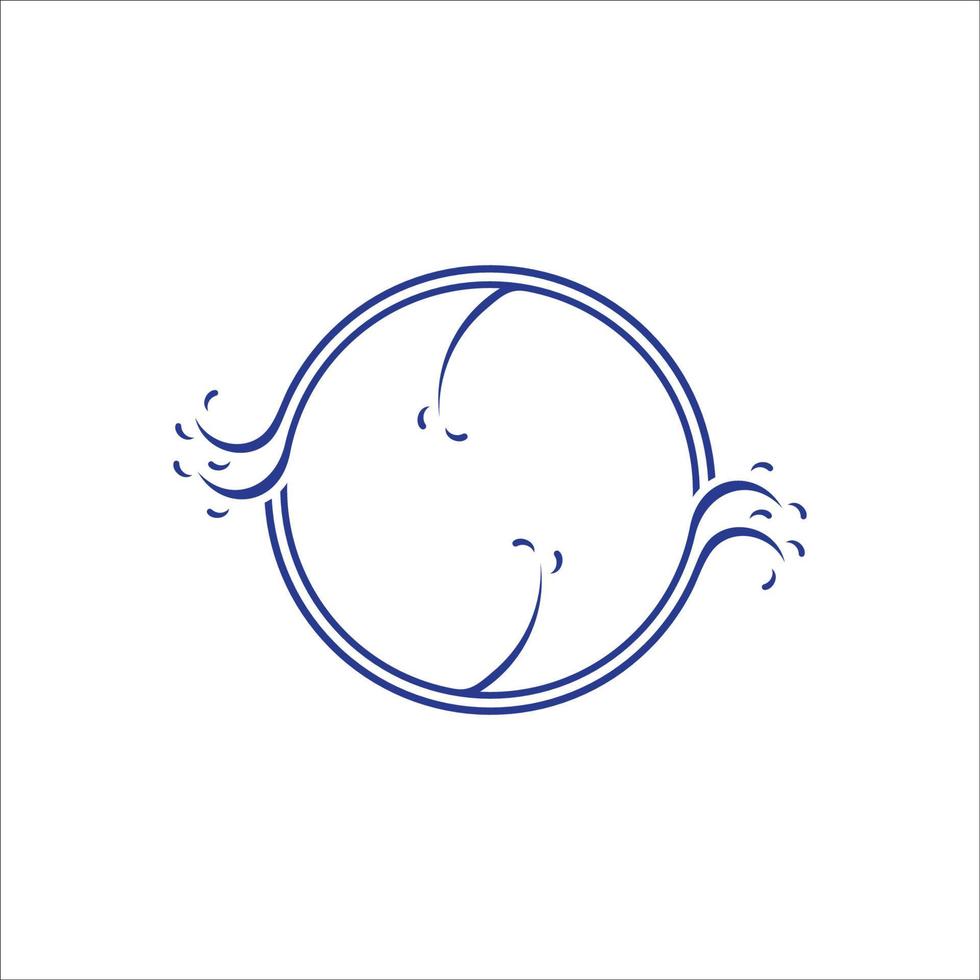 circle stripes waves shape symbol logo vector