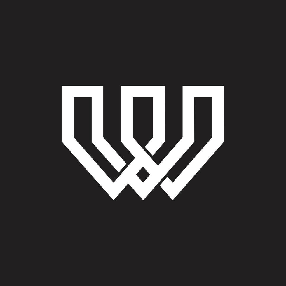 letter w infinity overlap line logo vector