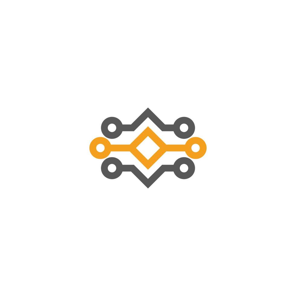 electronic circuit line wire connection symbol logo vector