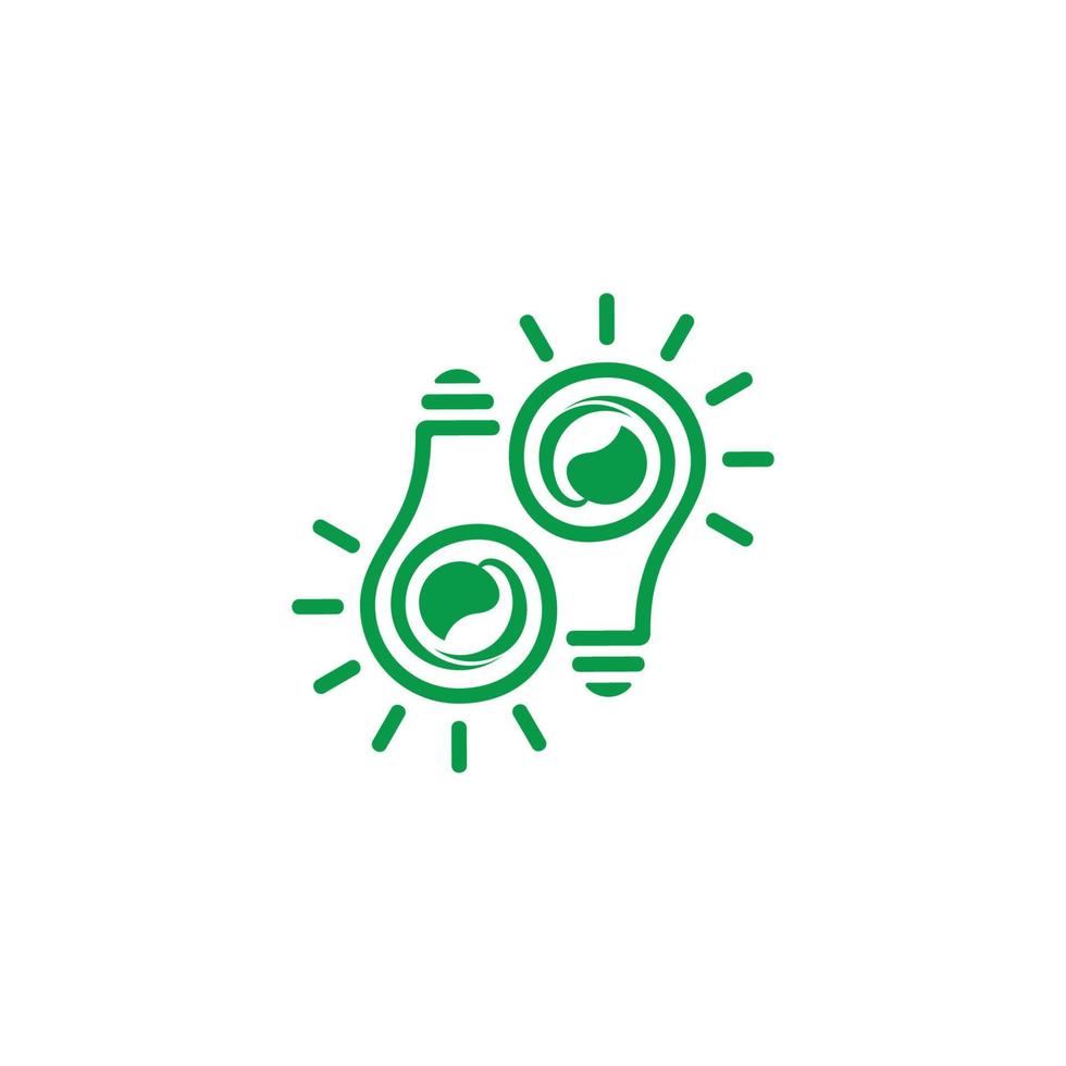 idea connection light bulb symbol logo vector