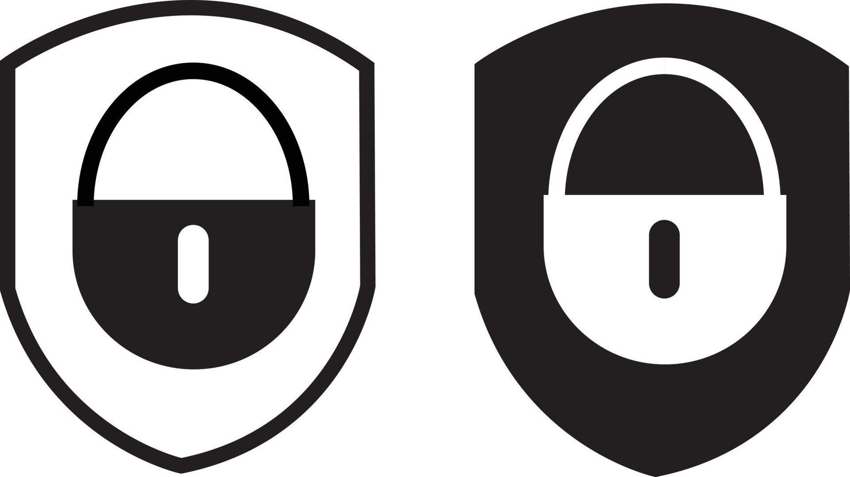 Security icon. Shield with lock icon. Shield security symbols vector
