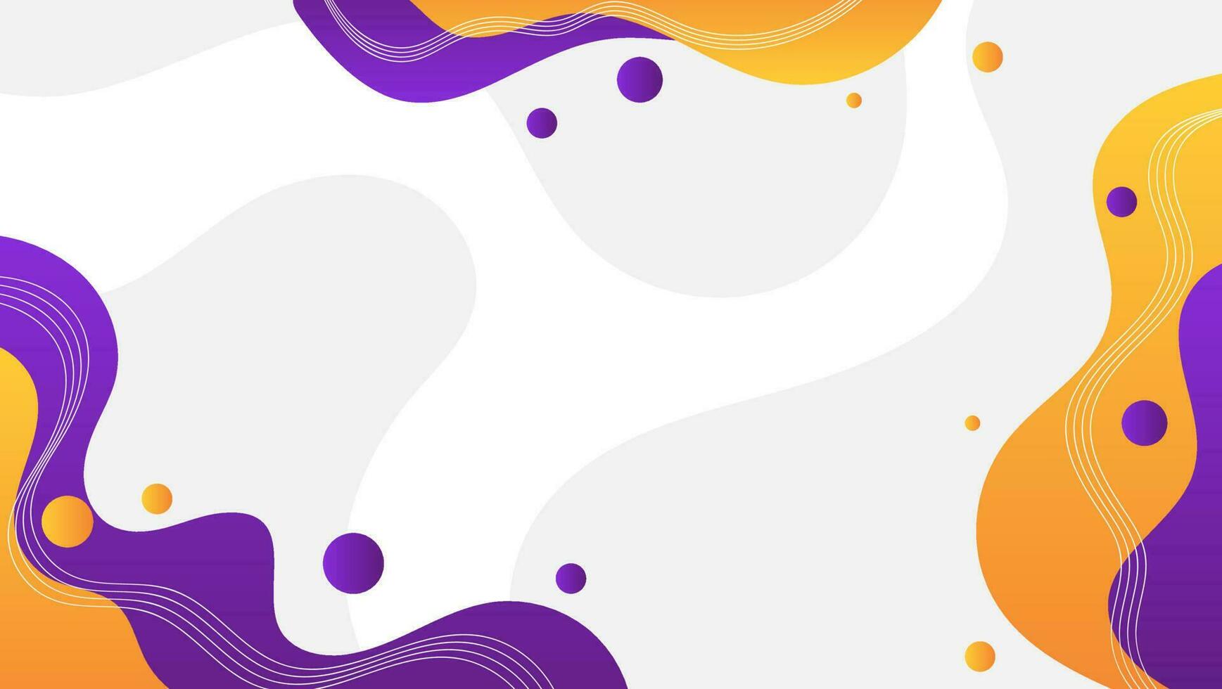 abstract fluid background with orange and purple color vector