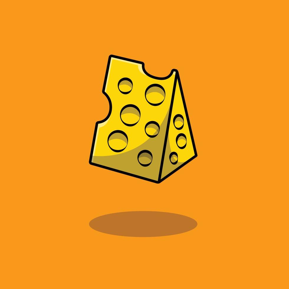 Ilustración de icono de vector de queso