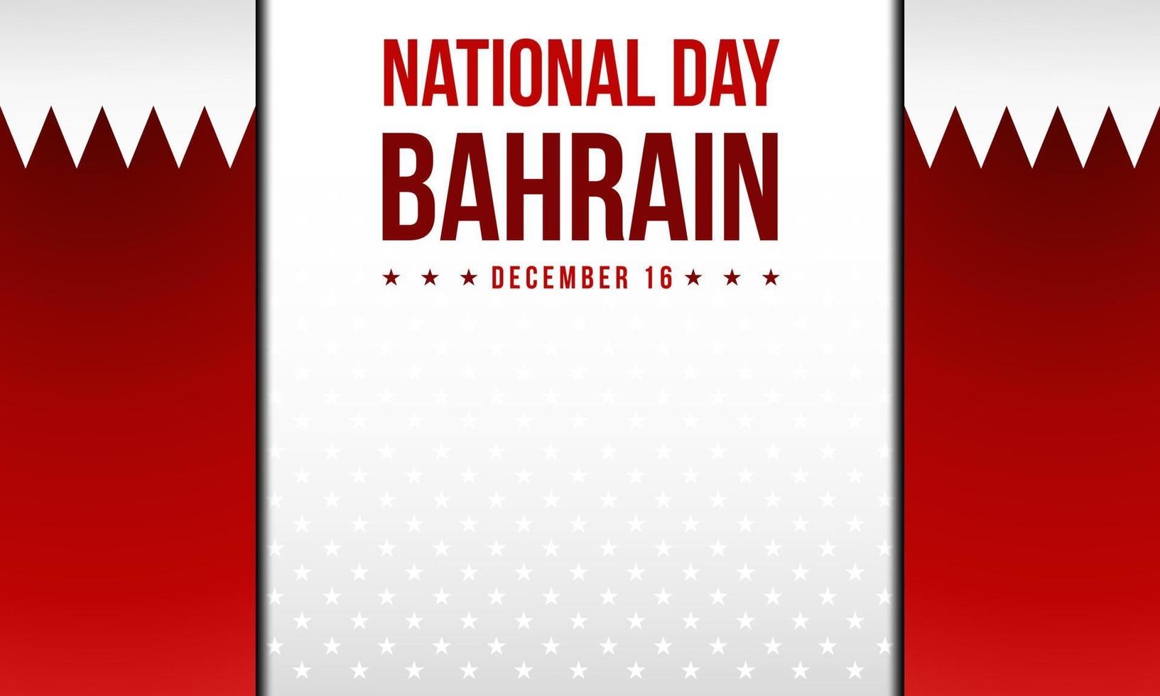 Bahrain National Day Background. December 16. Template for banner, greeting card, or poster. With Bahrain national flag. Premium vector illustration