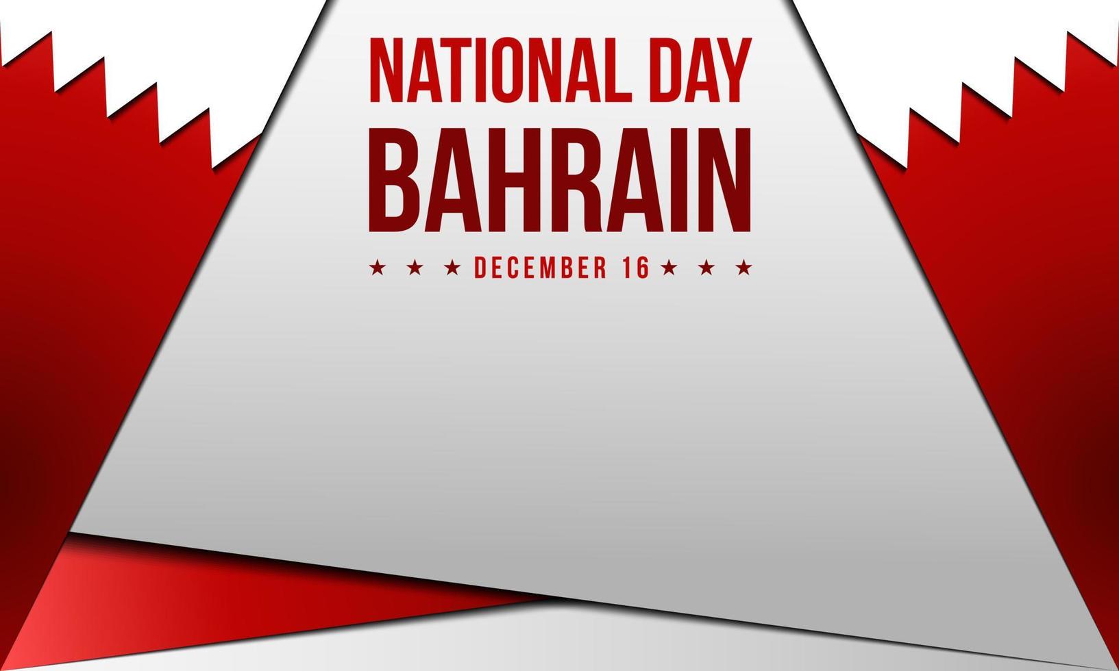 Bahrain National Day Background. December 16. Template for banner, greeting card, or poster. With Bahrain national flag. Premium vector illustration
