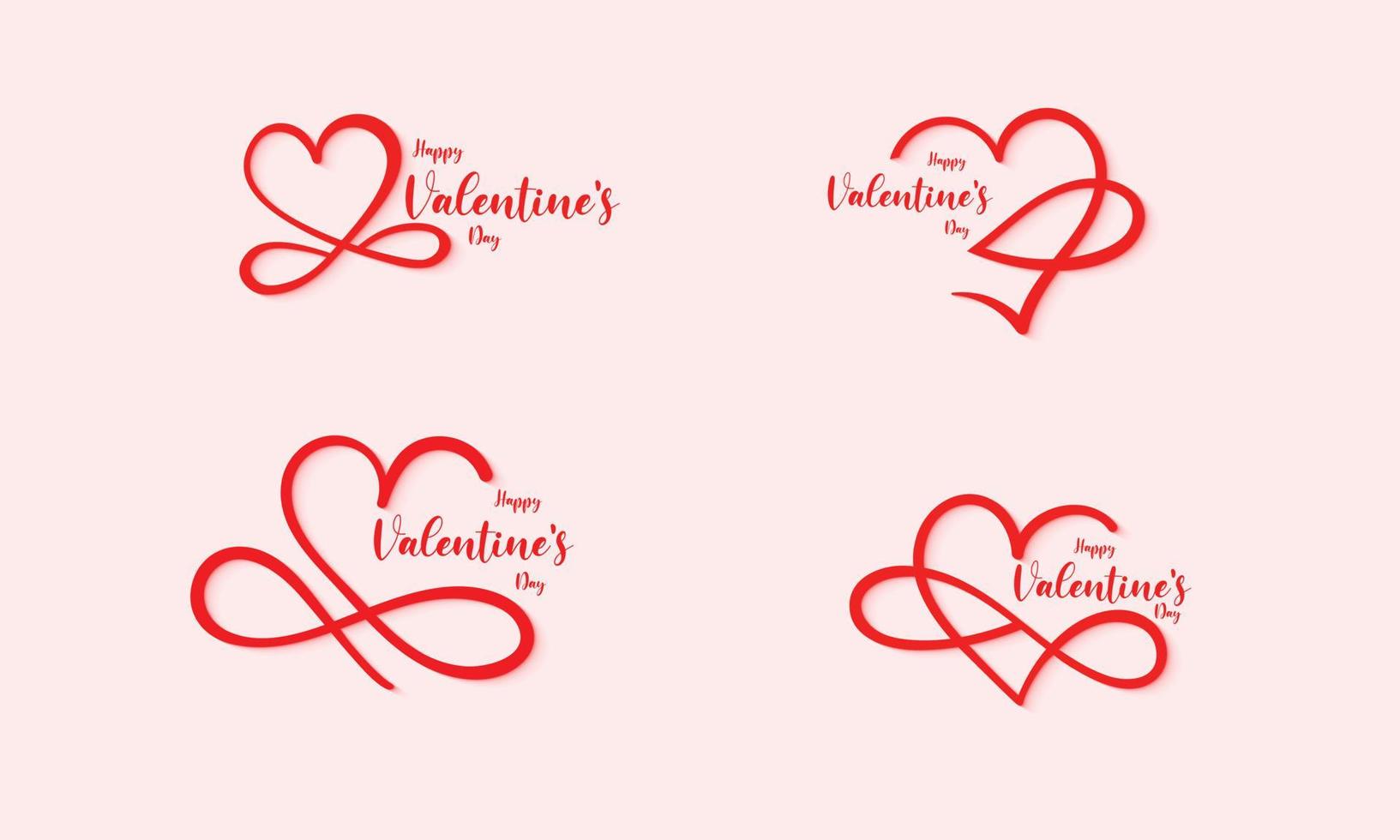 valentines day logo and clip art vector