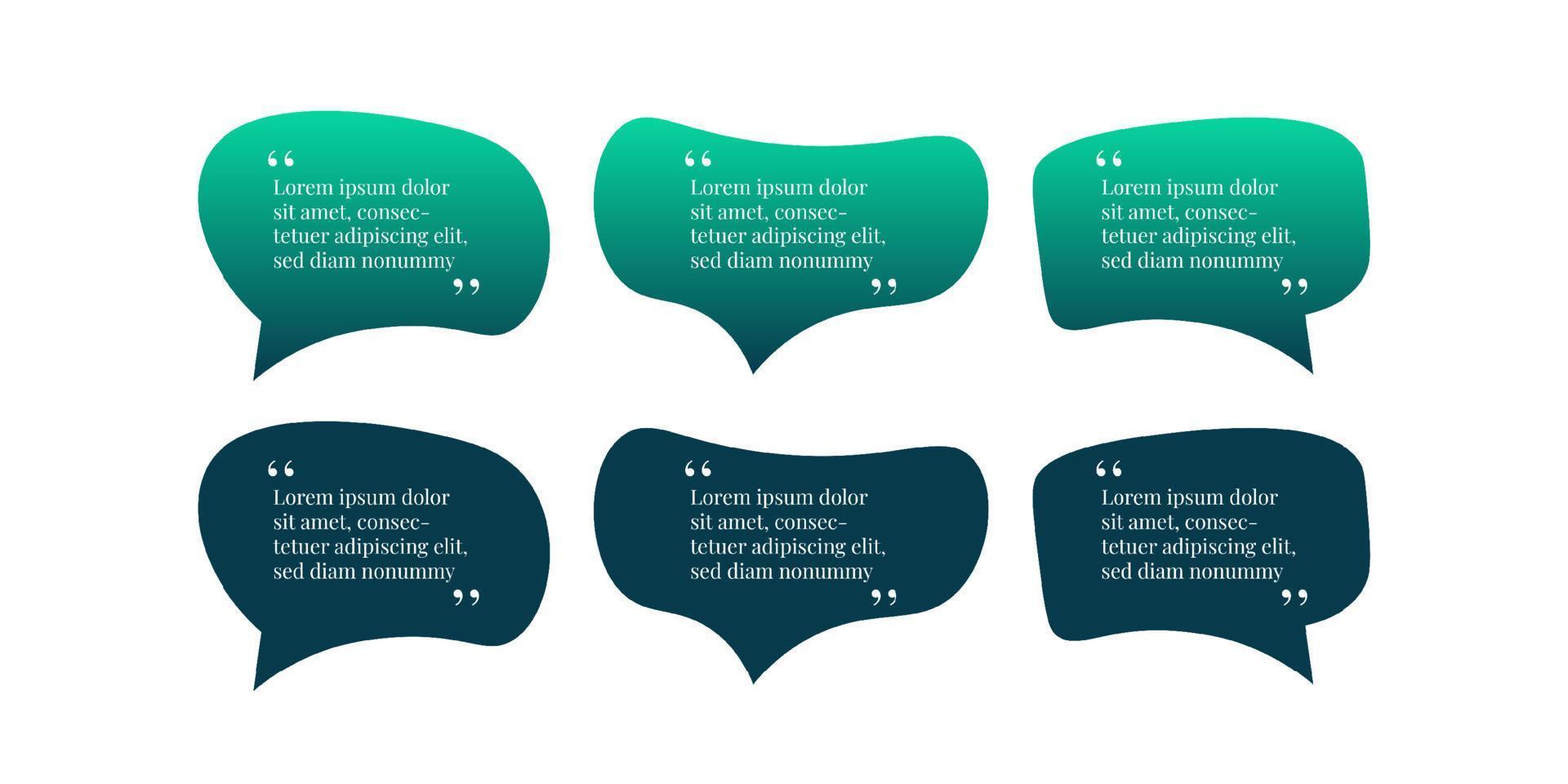 Set quotes background design vector