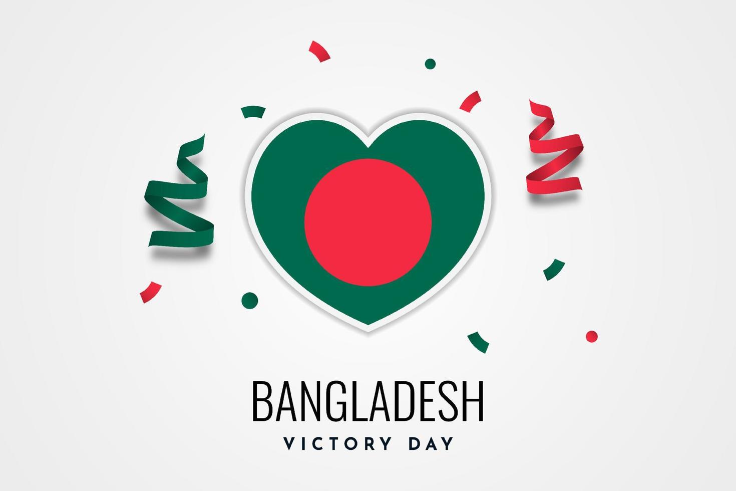 diseño de plantilla de celebración del día de la victoria de bangladesh vector