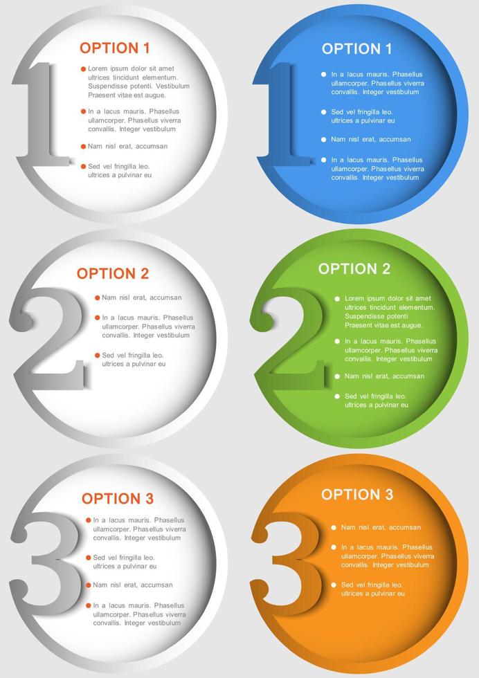 Design template in two variants vector