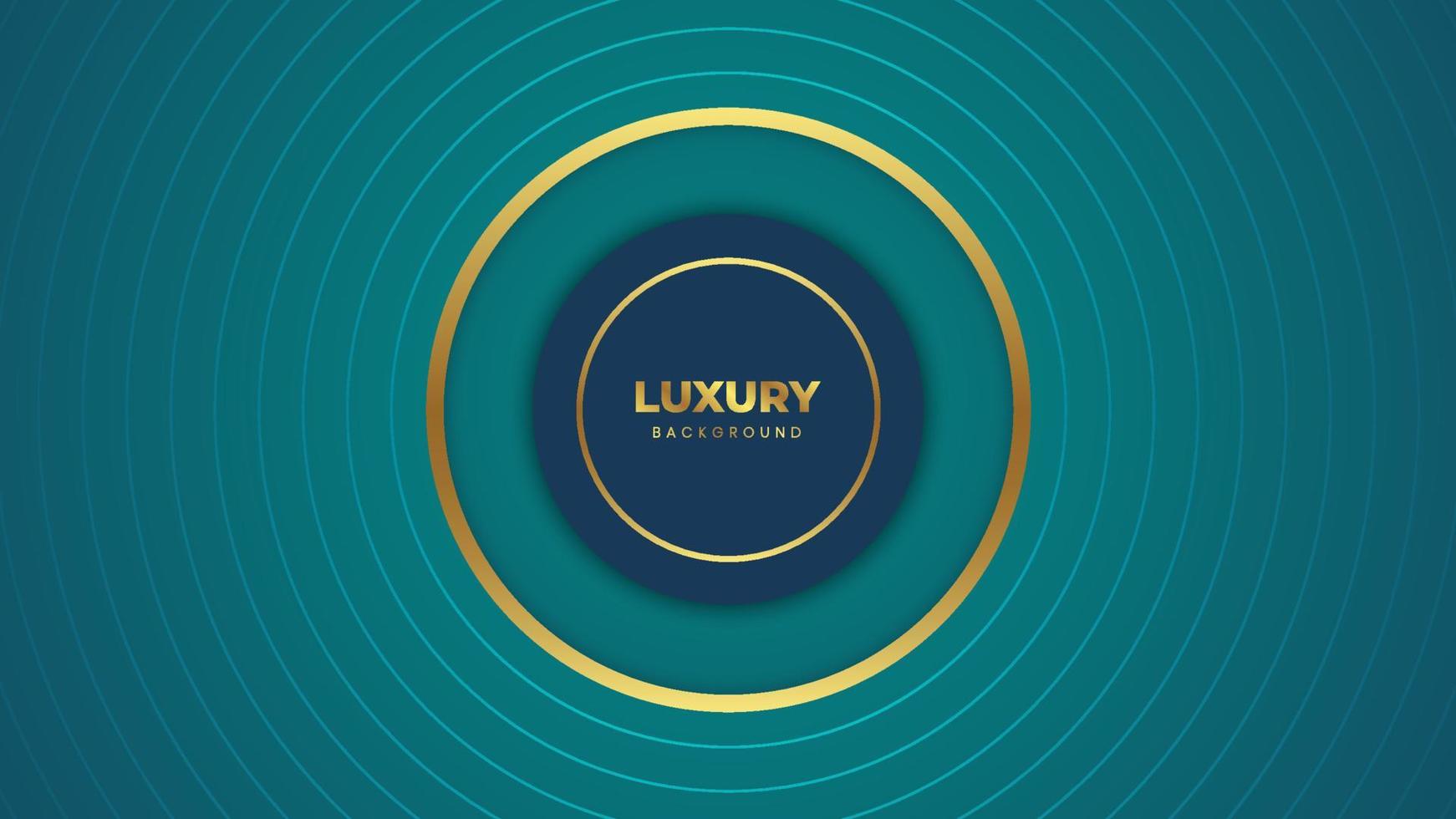 Luxury green background with wavy shapes vector