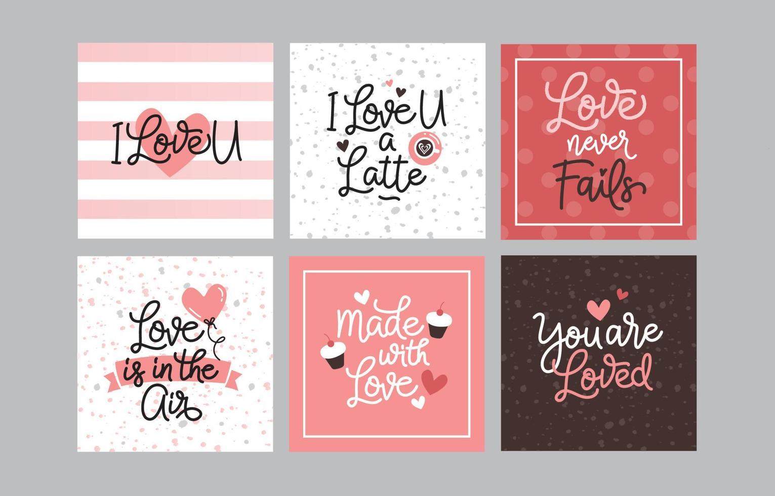 colección de tarjetas de san valentín vector